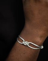 Emerald Guardian Grijs Armband Zilver met zirconia steen, handgemaakt en luxe heren sieraden.