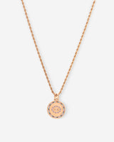 Solar Medallion 10:10 Rosé Goudkleurig Ketting - roanross sieraden, handgemaakte sieraden, luxe heren sieraden.