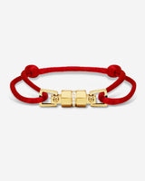 Midnight Lock Rood Armband Goudkleurig. Handgemaakte sieraden voor luxe heren met premium kwaliteit.