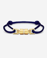 Midnight Lock Donkerblauw Armband Goudkleurig. Handgemaakte sieraden voor luxe heren, premium kwaliteit.