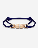 Midnight Lock Donkerblauw Armband Rosè Goudkleurig, handgemaakte sieraden voor luxe heren.