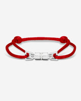 Midnight Lock Rood Armband ZilverKleurig. Handgemaakte sieraden, luxe heren sieraden, premium kwaliteit sieraden, exclusieve sieraden mannen.