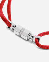 Midnight Lock Rood Armband ZilverKleurig. Handgemaakte sieraden, luxe heren sieraden, premium kwaliteit sieraden.