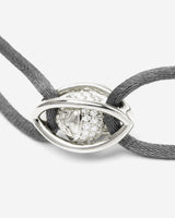 Emerald Guardian Grijze Armband, Zilver 10mm met zirconia steen en verstelbaar ontwerp