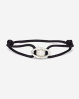 Emerald Guardian Zwart Armband Zilver. 8mm, handgemaakte sieraden met verfijnde zirconia steen.