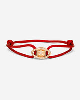 Emerald Guardian Rood Amband, Rosé Goudkleurig oog, handgemaakte sieraden voor een exclusieve stijl.