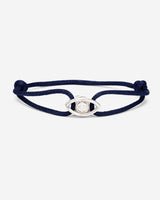 Emerald Guardian Donkerblauw Armband Zilver. Handgemaakte sieraden, luxe heren sieraden, premium kwaliteit sieraden.