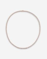 Crystal Embrace Rosé Goudkleurig Tennis Ketting met sprankelende energie en helderheid.