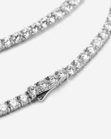 Crystal Embrace zilver Tennis Ketting met sprankelende energie en helderheid voor uw aura.
