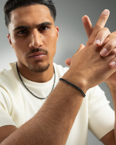 Crystal Embrace Schwarzes Tennisarmband