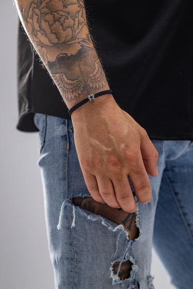 Schatten Schädel Knoten Armband