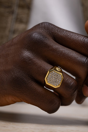 Hexa Sonnenlicht Ring goldfarben