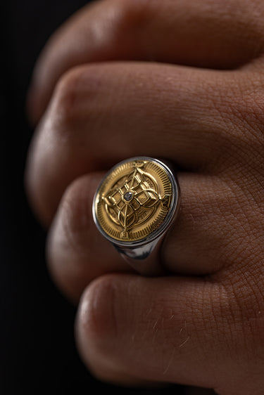 Imperial Kompass goldener Ring
