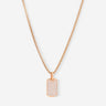Aurora Pavé Rosé Goudkleurig Ketting, handgemaakte luxe heren sieraden met zirkonia, premium kwaliteit en exclusief design.