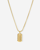 Shadow Arrow Goudkleurig Ketting, handgemaakte sieraden voor mannen, luxe en exclusief design.