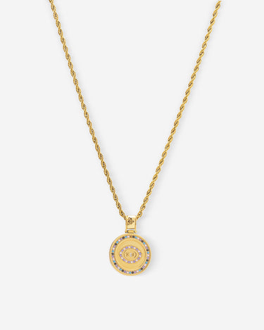 Solar Medallion 10:10 Gold-Colored Necklace