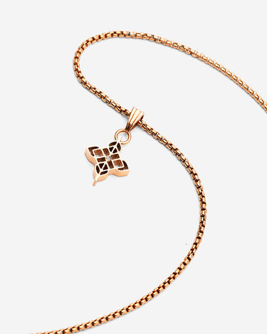 Celestia Rosé Goudkleurig Ketting - roanross sieraden, handgemaakte sieraden, luxe heren sieraden, premium kwaliteit sieraden