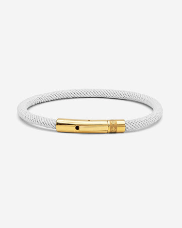 Noirèa Gold-Colored White Bracelet 4mm.