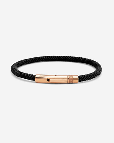 Noirèa Rosé Gold-colored Black Bracelet 4mm.
