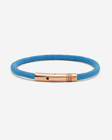 Noirèa Rosé Gold-colored Light Blue Bracelet 4mm.