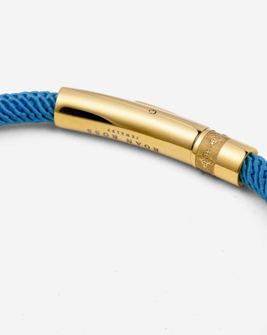 Noirèa goldfarben hellblaues Armband 4mm.