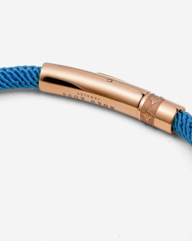 Noirèa Rosé Goldfarben Hellblau Armband 4mm.