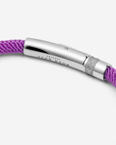 Noirèa silberfarbenes lila Armband 4mm.