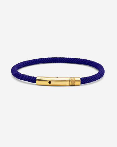 Noirèa Gold-colored Dark Blue Bracelet 4mm.