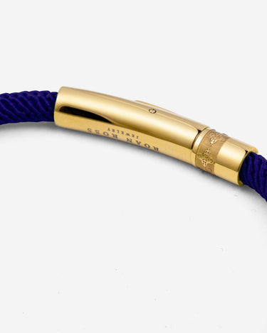 Noirèa goldfarben dunkelblaues Armband 4mm.