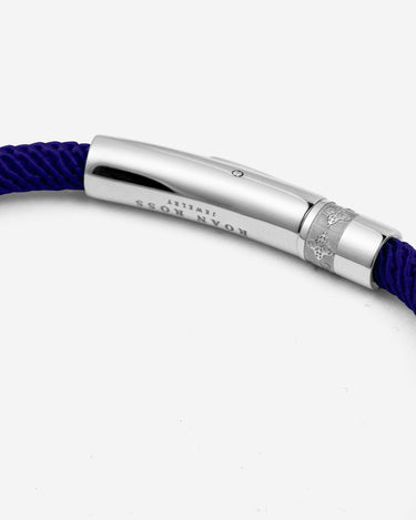 Noirèa silberfarbenes dunkelblaues Armband 4mm.