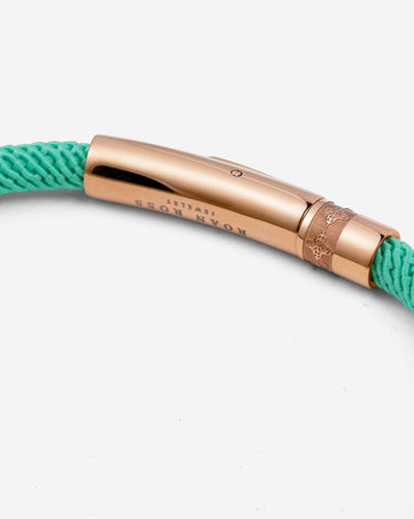 Noirèa Rosé Goldfarbenes Grünes Armband 4mm