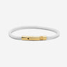 Noirèa Goudkleurig Wit Armband 3mm - handgemaakte sieraden met luxe uitstraling.