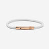Noirèa Rosé Goudkleurig Wit Armband 3mm - handgemaakte sieraden, luxe heren sieraden, premium kwaliteit sieraden