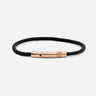 Noirèa Rosé goudkleurig Zwart Armband 3mm - handgemaakte sieraden in premium kwaliteit.