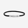 Noirèa Zilverkleurig Zwart Armband 3mm, handgemaakte sieraden, luxe heren sieraden, premium kwaliteit sieraden