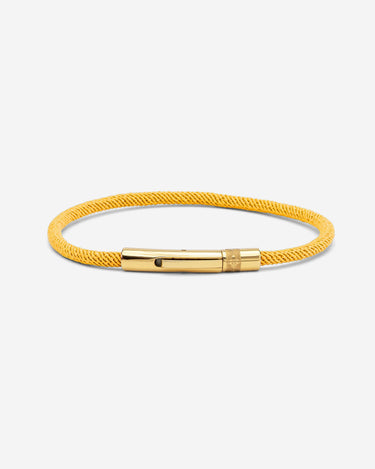 Noirèa Goudkleurig Geel Armband 3mm - handgemaakte sieraden, luxe heren sieraden, exclusieve sieraden mannen