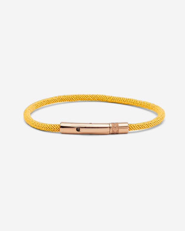 Noirèa Rosé Goudkleurig Geel Armband 3mm - handgemaakte sieraden, luxe heren sieraden, premium kwaliteit sieraden