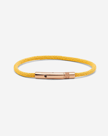 Noirèa Rosé Goudkleurig Geel Armband 3mm - handgemaakte sieraden, luxe heren sieraden, premium kwaliteit sieraden