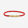 Noirèa Goudkleurig Rood Armband 3mm, handgemaakte sieraden, luxe heren sieraden, premium kwaliteit sieraden, exclusieve sieraden mannen
