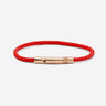 Noirèa Rosé Goudkleurig Rood Armband 3mm - handgemaakte sieraden, luxe heren sieraden, premium kwaliteit sieraden