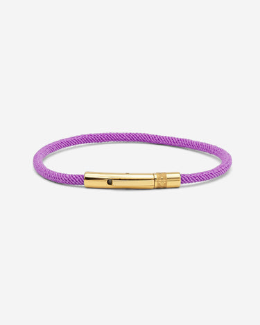 Noirèa Goudkleurig Paars Armband 3mm, handgemaakte sieraden, luxe heren sieraden