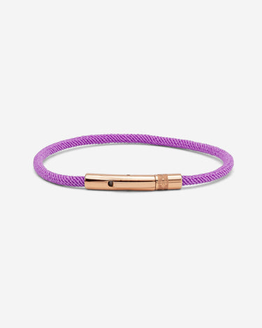 Noirèa Rosé Goudkleurig Paars Armband 3mm, handgemaakte sieraden, luxe heren sieraden, premium kwaliteit sieraden.