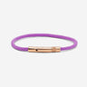 Noirèa Rosé Goudkleurig Paars Armband 3mm, handgemaakte sieraden, luxe heren sieraden, premium kwaliteit sieraden.