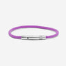Noirèa ZilverKleurig Paars Armband 3mm, handgemaakte sieraden, luxe heren sieraden