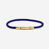 Noirèa GoudKleurig Donkerblauw Armband 3mm, handgemaakte sieraden, luxe heren sieraden, premium kwaliteit sieraden