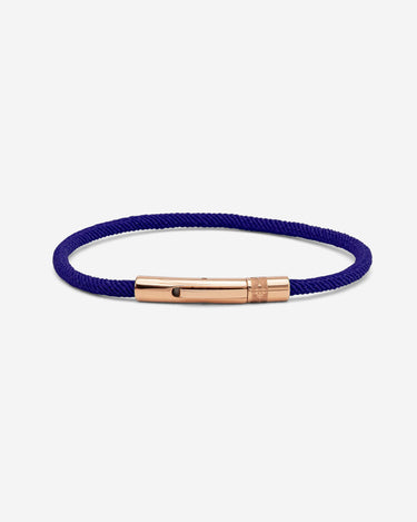 Noirèa Rosé Goudkleurig Donkerblauw Armband 3mm - handgemaakte sieraden voor mannen