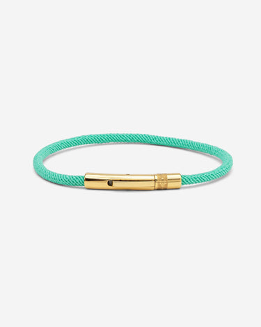 Noirèa Goudkleurig Groen Armband 3mm - handgemaakte sieraden, luxe heren sieraden, premium kwaliteit sieraden