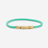 Noirèa Goudkleurig Groen Armband 3mm - handgemaakte sieraden, luxe heren sieraden, premium kwaliteit sieraden