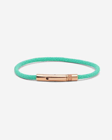 Noirèa Rosé Goudkleurig Groen Armband 3mm, handgemaakte sieraden, luxe heren sieraden.