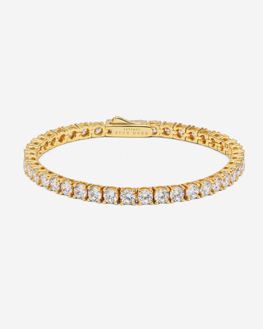 Crystal Embrace Gold-Colored Tennis Bracelet